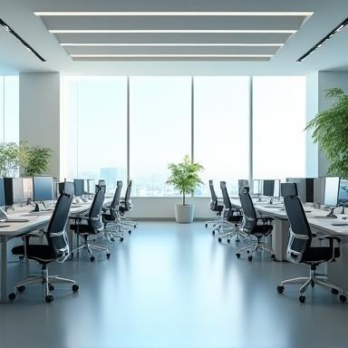 현대적인 스마트 오피스 내부